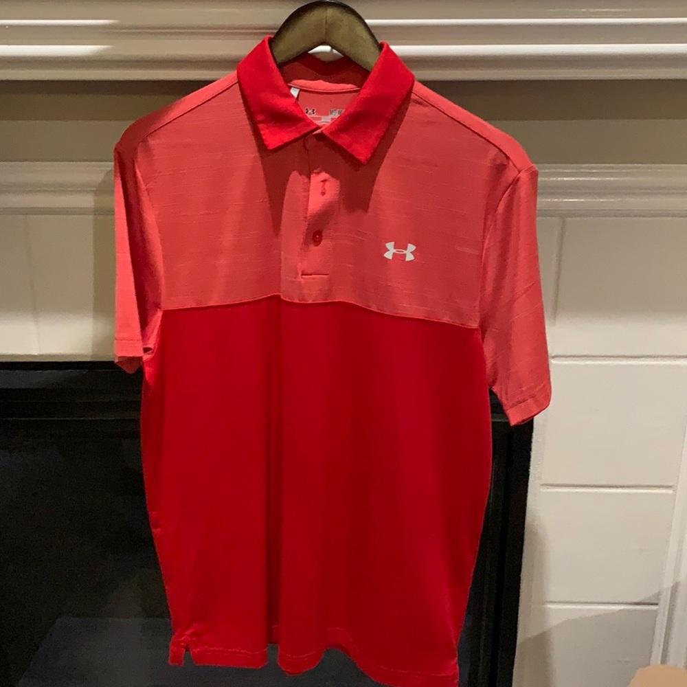 Men’s red polo